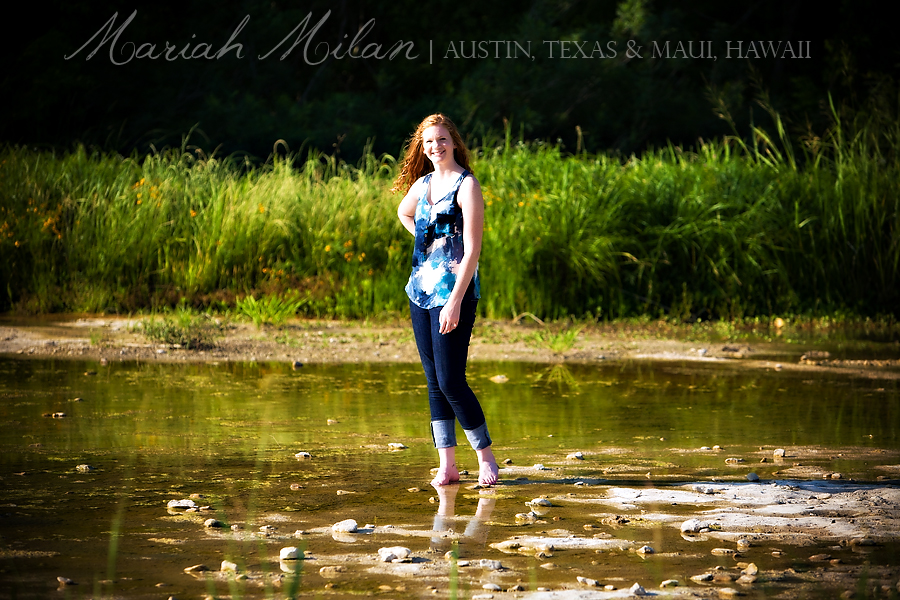 Dreamy landscape serves as the perfect spot for a natural senior photography session by Mariah Milan