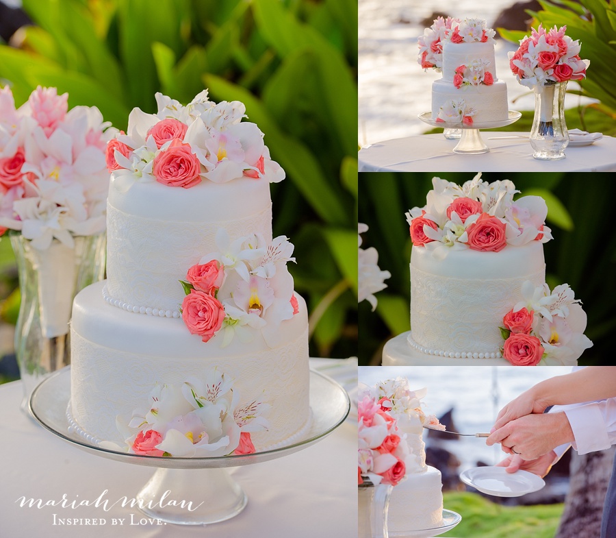 Maui Wedding Cake