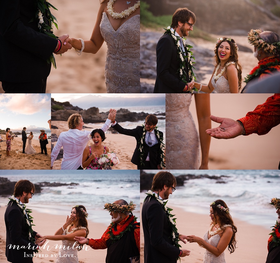Ring Exchange Maui Wedding