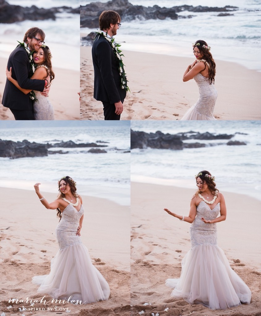 Maui Bride doing E Pili Mai