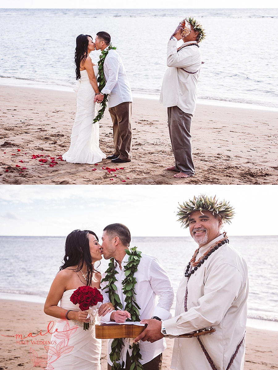 Maui Wedding Kiss