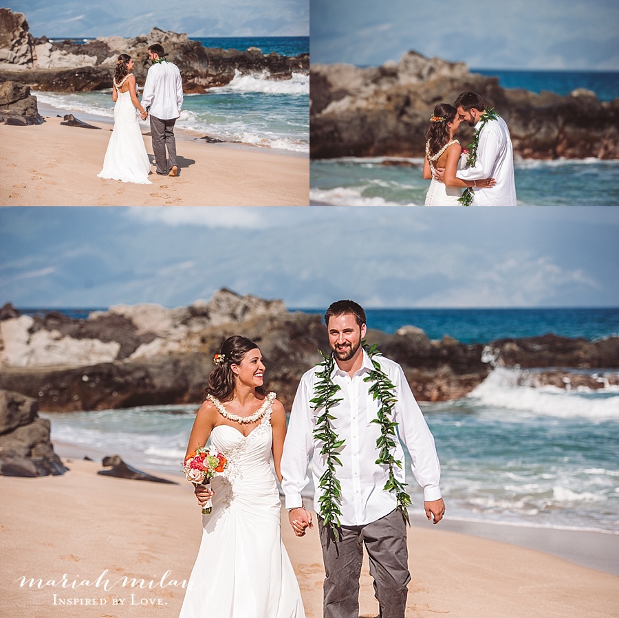 Maui Beach Wedding Couple