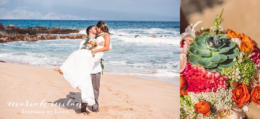 Maui Wedding Kiss