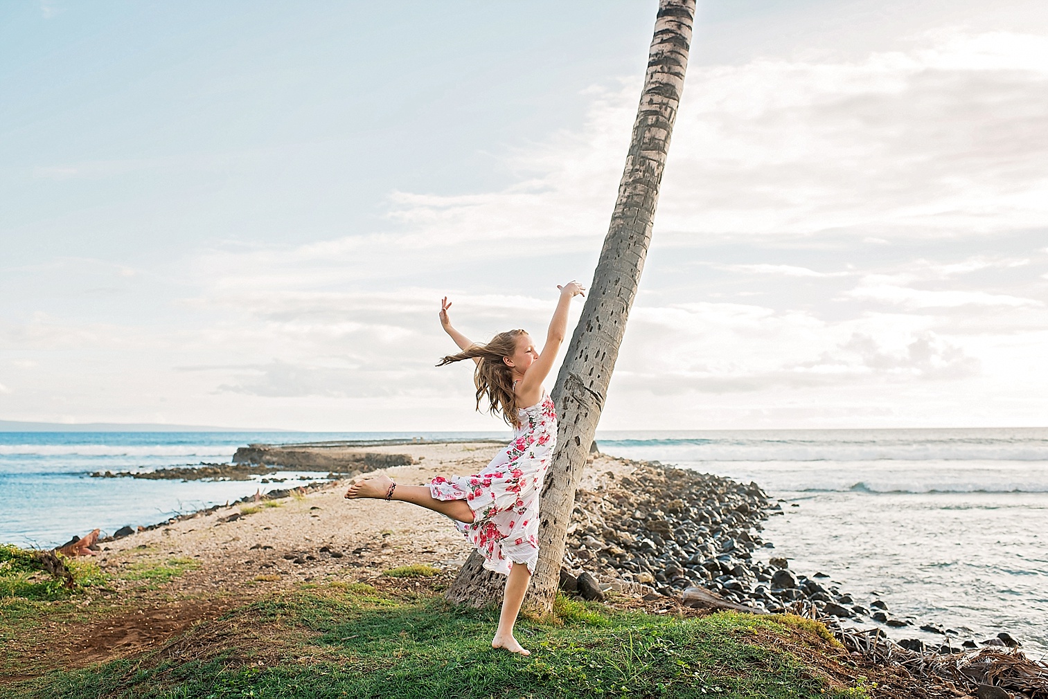 Dancing at the beach in Maui