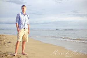 Senior on the beach in lahaina Maui