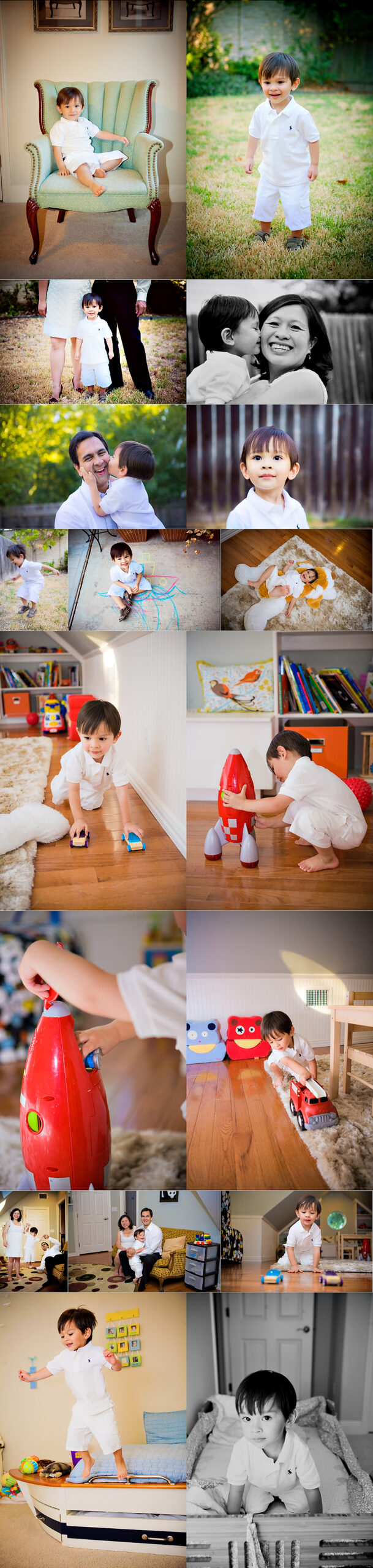 Conner Plays with his toys