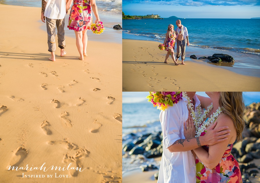 First Married Walk on the Beach