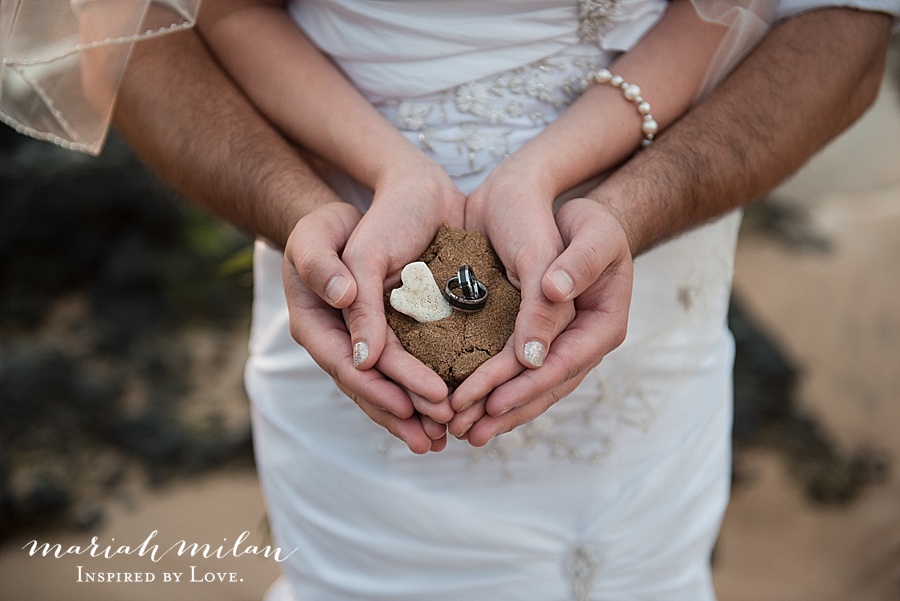Heart Rock and Wedding Rings