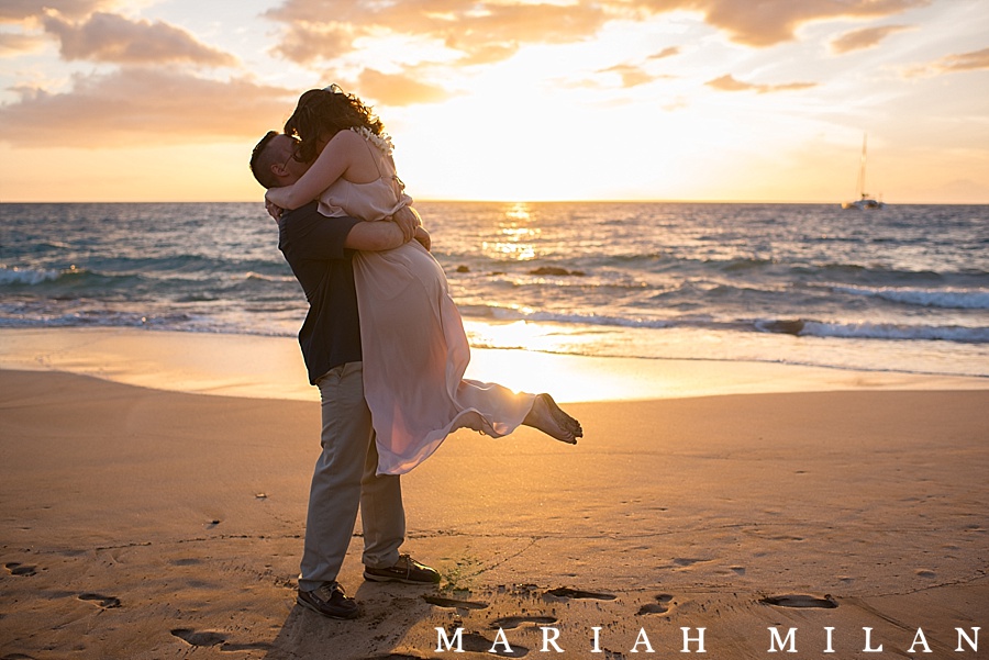 Maluaka Beach Wedding Sunset