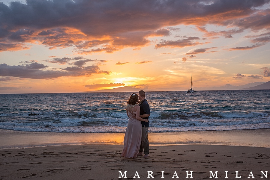 Maluaka Beach Wedding Sunset