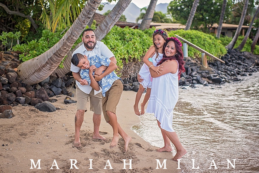 Baby Beach Lahaina Family photo session by Maui photographer Mariah Milan