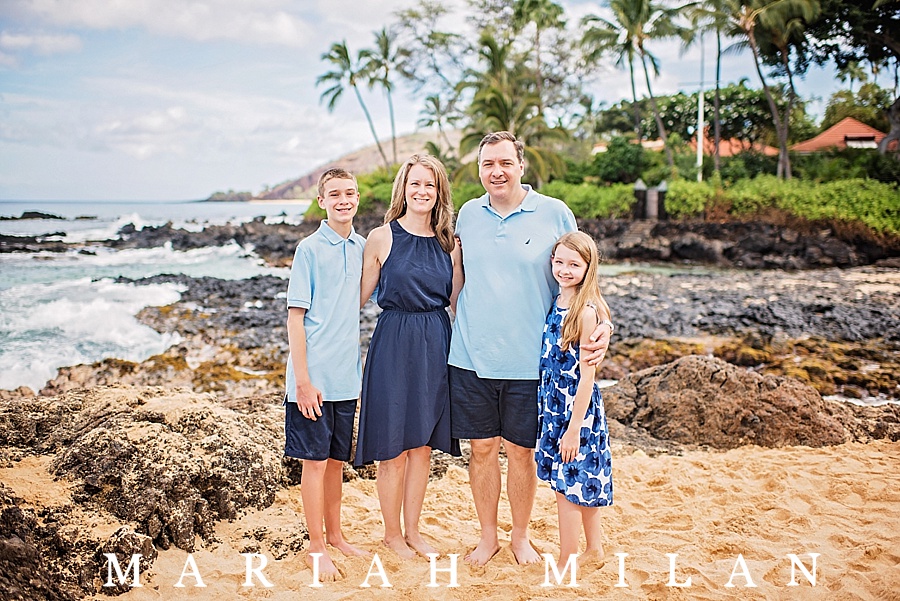 Makena Cove family photo session by Maui photographer Mariah Milan