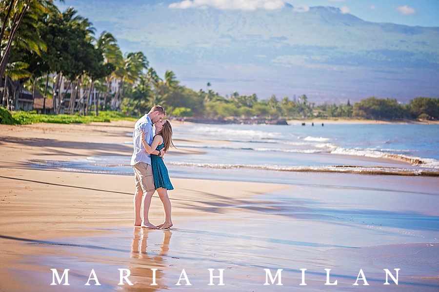Maui Hawaii Engagement Session on Sugar Beach by Maui photographer Mariah Milan