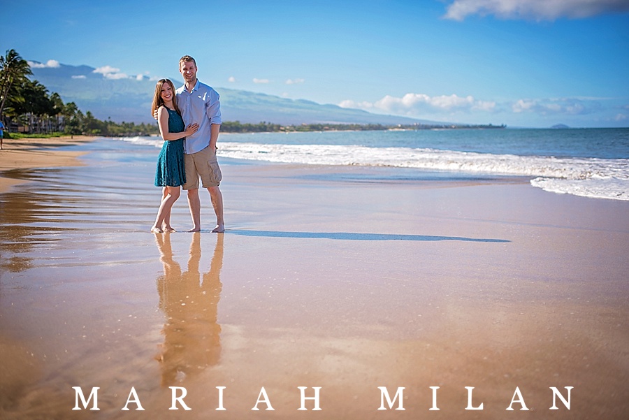 Maui Hawaii Engagement Session on Sugar Beach by Maui photographer Mariah Milan