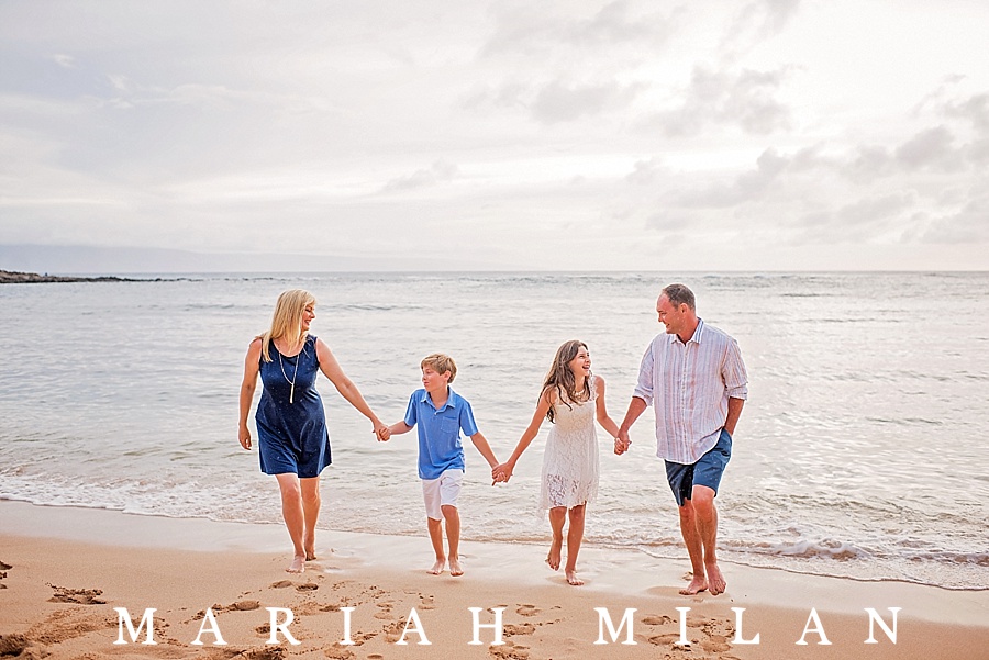 Kapalua Bay family photo session by Maui photographer Mariah Milan