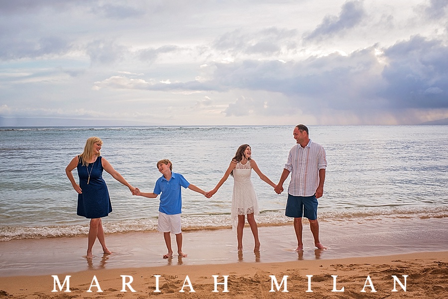 Kapalua Bay family photo session by Maui photographer Mariah Milan