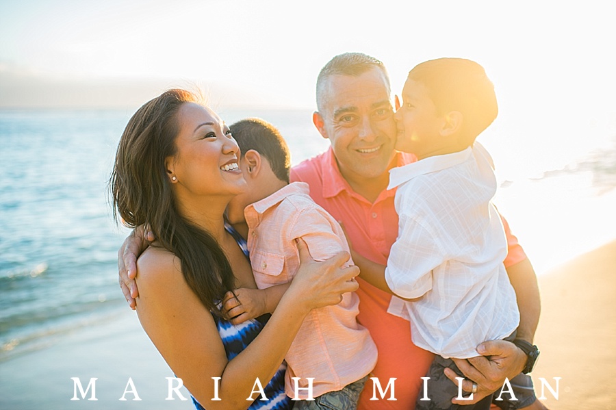 Family portraits at Baby Beach Lahaina