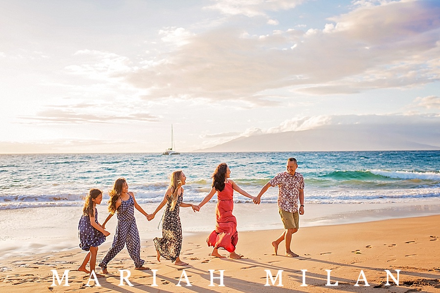 Maui Family portrait session at Maluaka Beach