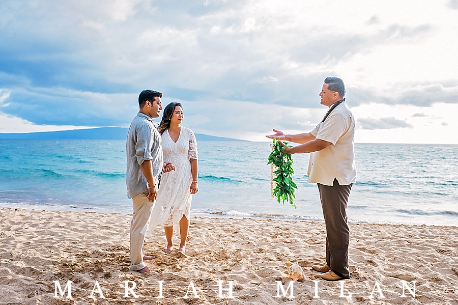 Maile Maui Weddings Vow Renewal at Palauea Beach