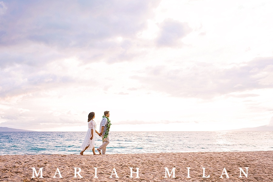 Maile Maui Weddings Vow Renewal at Palauea Beach
