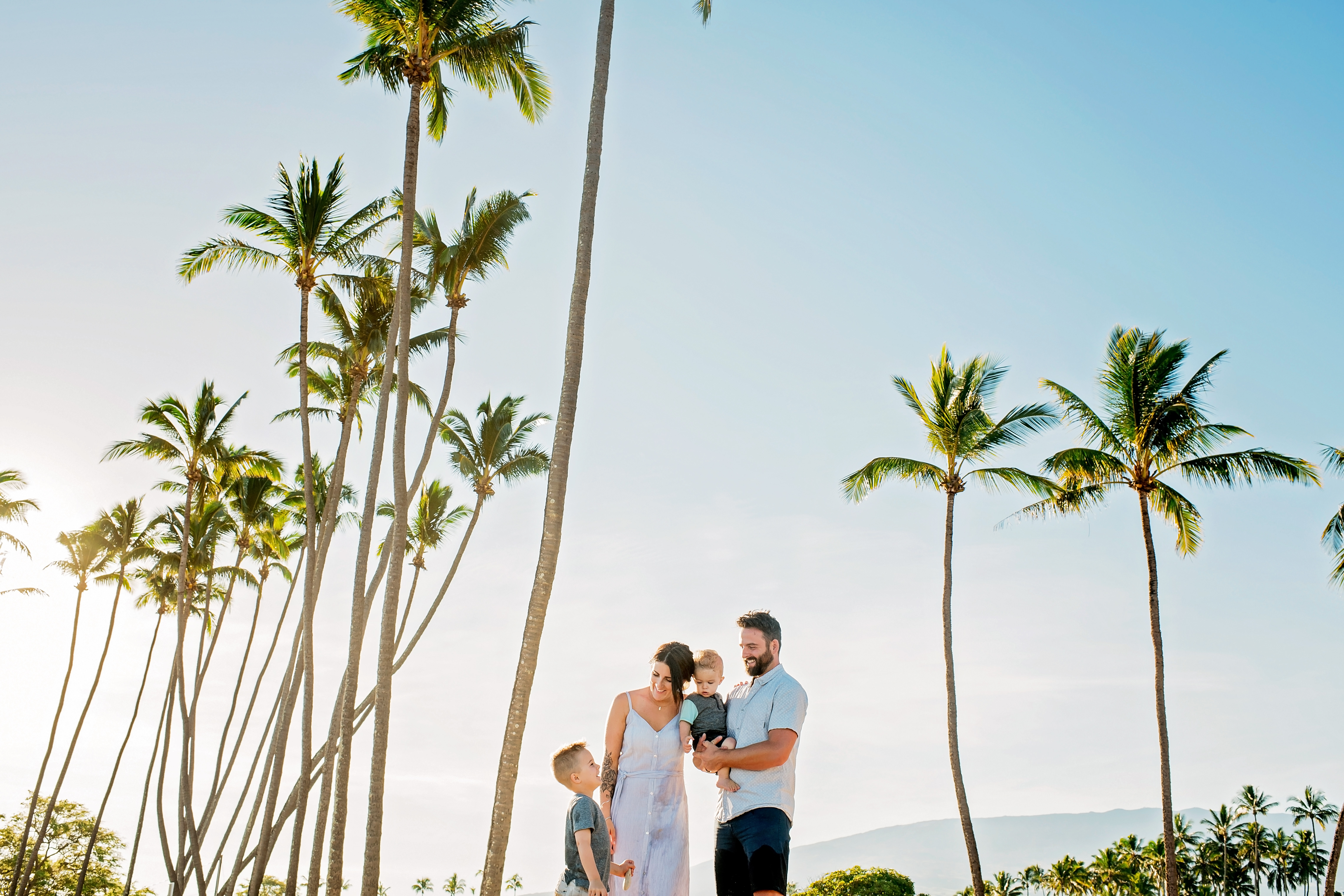 Beautiful family session at dawn at Baldwin Beach in Paia, Maui