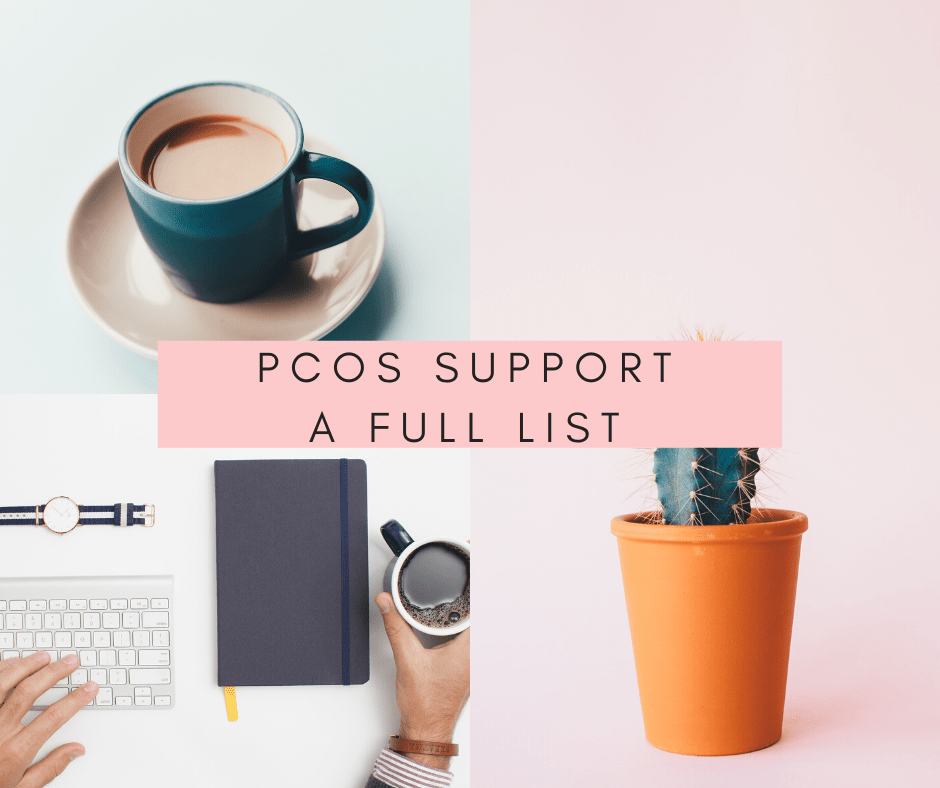 Comprehensive List of PCOS support resources for those dealing with polycystic ovarian syndrome from someone who's had it for over 20 years.
