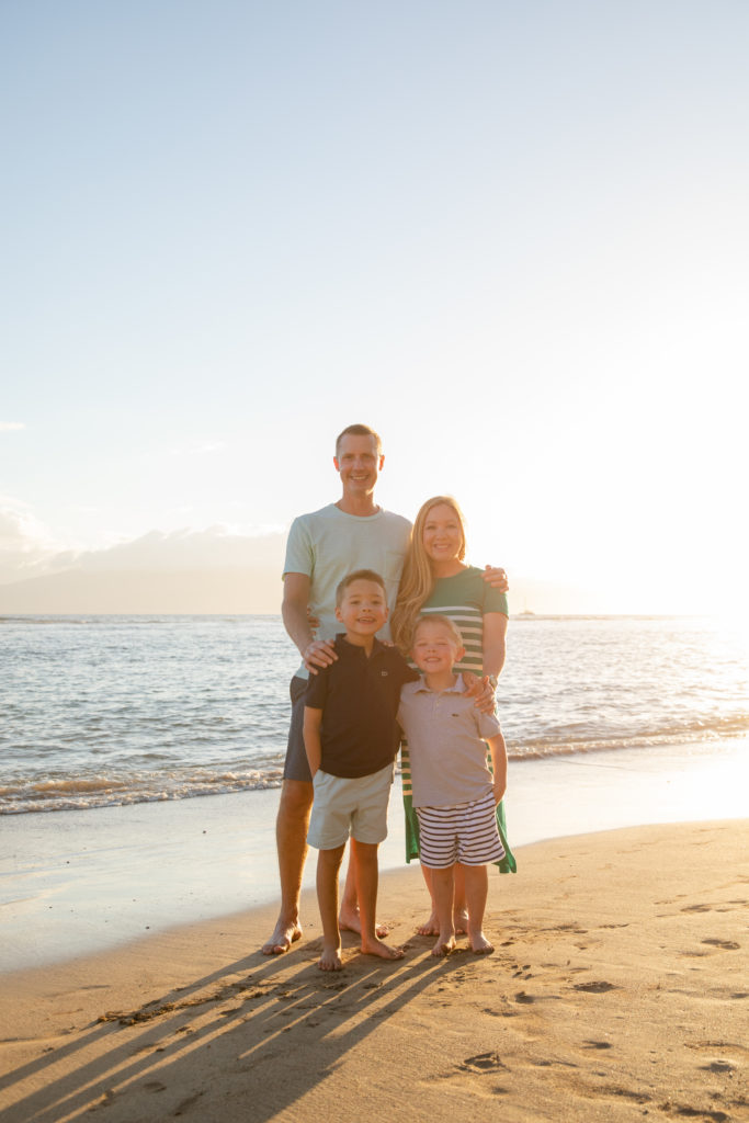 Baby Beach Sunset Family Maui Photoshoot 