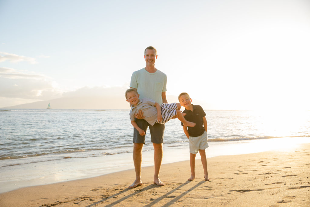 Baby Beach Sunset Family Maui Photoshoot 